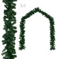 vidaXL Ghirlande Natalizie 4 pz Verde 270 cm PVC vidaXL Ghirlande Natalizie 4 pz Verde 270 cm PVC