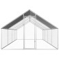vidaXL Gabbia per Polli da Esterno 2,75x8x1,92m in Acciaio Zincato   