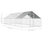 vidaXL Gabbia per Polli da Esterno 2,75x8x1,92m in Acciaio Zincato   