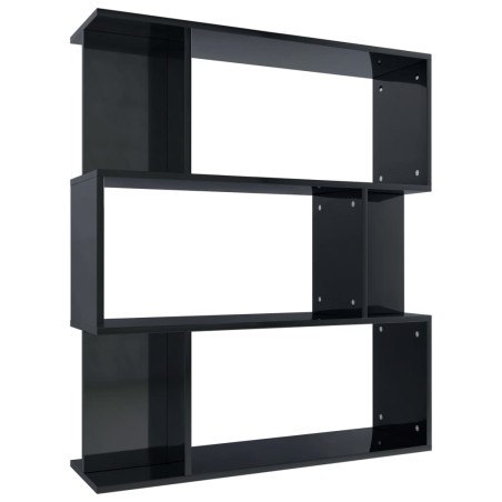 vidaXL Libreria/Divisorio Nero Lucido 80x24x96 cm