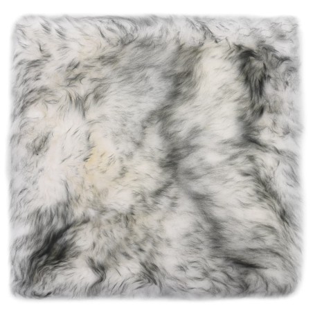 vidaXL Cuscini Sedie 2pz Melange Grigio Scuro 40x40cm Pelle di Montone