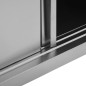 vidaXL Armadio da Cucina ad Ante Scorrevoli 120x40x50cm Acciaio Inox vidaXL Armadio da Cucina ad Ante Scorrevoli 120x40x50cm Acciaio Inox