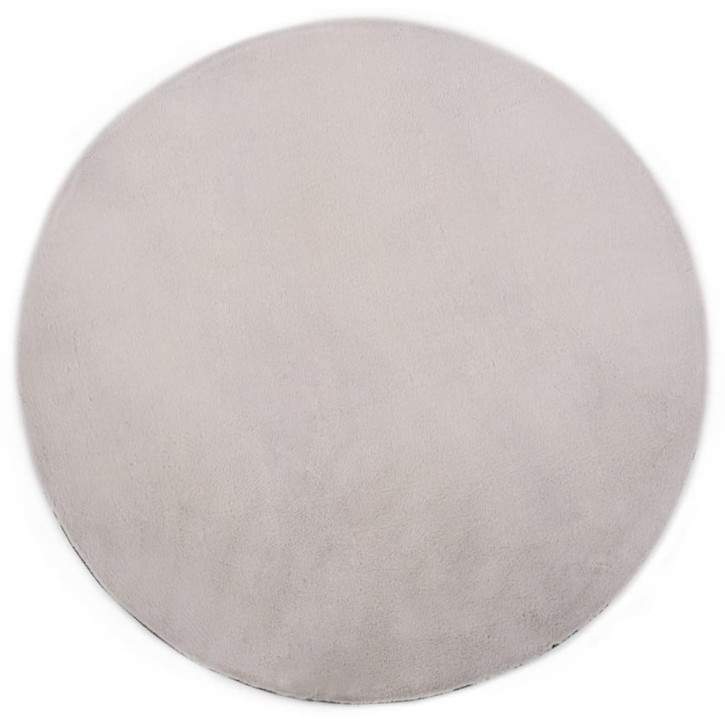 vidaXL Tappeto 160 cm Pelliccia di Coniglio Sintetica Grigio vidaXL Tappeto 160 cm Pelliccia di Coniglio Sintetica Grigio