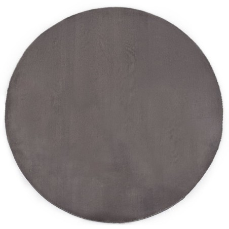 vidaXL Tappeto 160 cm Pelliccia di Coniglio Sintetica Grigio Scuro