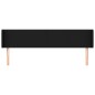 Testiera ad Orecchio Nera 203x16x78/88 cm in Tessuto