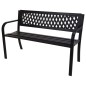 ProGarden Panca da Giardino in Acciaio 119x50x75 cm Nera ProGarden Panca da Giardino in Acciaio 119x50x75 cm Nera
