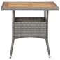 vidaXL Set Pranzo da Giardino 5 pz Grigio Polyrattan e Legno d'Acacia vidaXL Set Pranzo da Giardino 5 pz Grigio Polyrattan e Legno d'Acacia