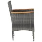 vidaXL Set Pranzo da Giardino 5 pz Grigio Polyrattan e Legno d'Acacia vidaXL Set Pranzo da Giardino 5 pz Grigio Polyrattan e Legno d'Acacia