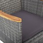 vidaXL Set Pranzo da Giardino 5 pz Grigio Polyrattan e Legno d'Acacia vidaXL Set Pranzo da Giardino 5 pz Grigio Polyrattan e Legno d'Acacia