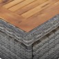 vidaXL Set Pranzo da Giardino 5 pz Grigio Polyrattan e Legno d'Acacia vidaXL Set Pranzo da Giardino 5 pz Grigio Polyrattan e Legno d'Acacia