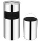 vidaXL Pattumiera con Posacenere da Parete Acciaio Inox 26 L vidaXL Pattumiera con Posacenere da Parete Acciaio Inox 26 L