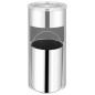 vidaXL Pattumiera con Posacenere da Parete Acciaio Inox 26 L vidaXL Pattumiera con Posacenere da Parete Acciaio Inox 26 L