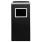 vidaXL Pattumiera con Posacenere da Albergo 45 L Acciaio Nero vidaXL Pattumiera con Posacenere da Albergo 45 L Acciaio Nero