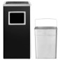 vidaXL Pattumiera con Posacenere da Albergo 45 L Acciaio Nero vidaXL Pattumiera con Posacenere da Albergo 45 L Acciaio Nero