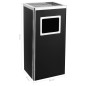 vidaXL Pattumiera con Posacenere da Albergo 45 L Acciaio Nero vidaXL Pattumiera con Posacenere da Albergo 45 L Acciaio Nero