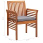 vidaXL Sedie da Pranzo per Giardino e Cuscini 3 pz Massello di Acacia vidaXL Sedie da Pranzo per Giardino e Cuscini 3 pz Massello di Acacia