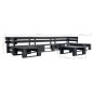 vidaXL Set Divani da Giardino su Pallet 6 pz Nero in Legno vidaXL Set Divani da Giardino su Pallet 6 pz Nero in Legno