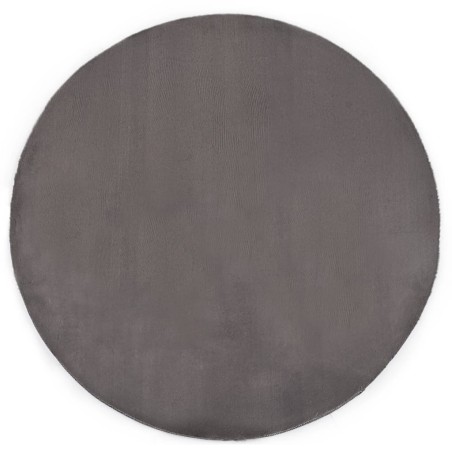 vidaXL Tappeto 80 cm Pelliccia di Coniglio Sintetica Grigio Scuro