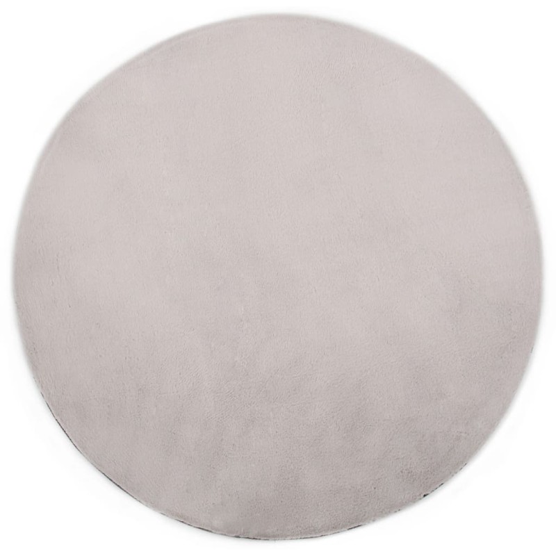 vidaXL Tappeto 80 cm in Pelliccia di Coniglio Sintetica Grigio vidaXL Tappeto 80 cm in Pelliccia di Coniglio Sintetica Grigio