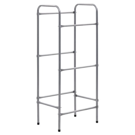vidaXL Supporto con Ripiani per 3 Casse Argento 50x33x116 cm Acciaio