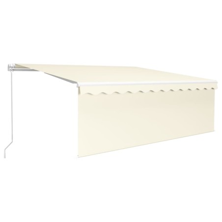 Tenda da Sole Retrattile Manuale e Parasole 4,5x3 m Crema