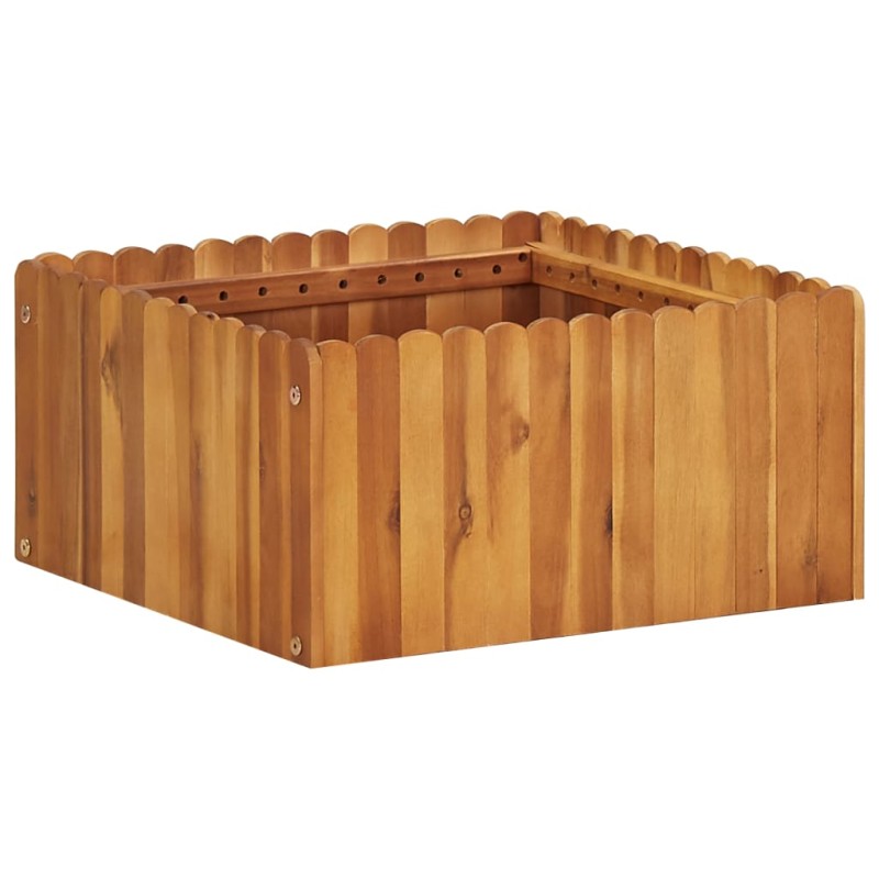 vidaXL Letto Rialzato da Giardino 50x50x25 cm Legno Massello di Acacia vidaXL Letto Rialzato da Giardino 50x50x25 cm Legno Massello di Acacia