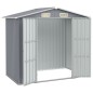 vidaXL Capanno da Giardino Grigio 205x129x183 cm in Acciaio Zincato 