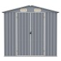 vidaXL Capanno da Giardino Grigio 205x129x183 cm in Acciaio Zincato 