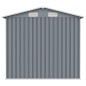 vidaXL Capanno da Giardino Grigio 205x129x183 cm in Acciaio Zincato 