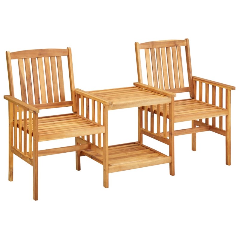 vidaXL Sedie Giardino Tavolino da Tè 159x61x92cm Legno Massello Acacia vidaXL Sedie Giardino Tavolino da Tè 159x61x92cm Legno Massello Acacia
