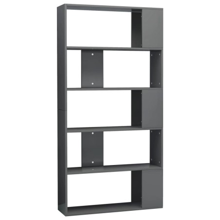 vidaXL Libreria/Divisorio Grigio Lucido 80x24x159 cm