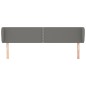 Testiera ad Orecchio Grigio Scuro 163x23x78/88 cm in Tessuto