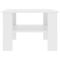 vidaXL Tavolino da Salotto Bianco 60x60x42 cm in Legno Multistrato