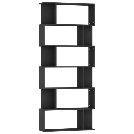 vidaXL Libreria/Divisorio Nero 80x24x192 cm in Truciolato