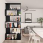 vidaXL Libreria/Divisorio Nero 80x24x192 cm in Truciolato