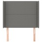 vidaXL Testiera ad Orecchio Grigio Scuro 83x16x118/128 cm in Tessuto vidaXL Testiera ad Orecchio Grigio Scuro 83x16x118/128 cm in Tessuto