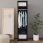 vidaXL Armadio Nero 50x50x200 cm in Legno Multistrato vidaXL Armadio Nero 50x50x200 cm in Legno Multistrato