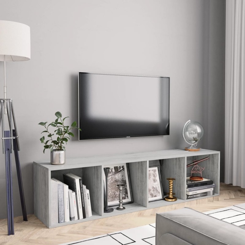 vidaXL Libreria/Mobile TV Grigio Cemento 143x30x36 cm vidaXL Libreria/Mobile TV Grigio Cemento 143x30x36 cm