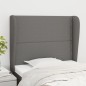 Testiera ad Orecchio Grigio Scuro 83x23x118/128 cm in Tessuto Testiera ad Orecchio Grigio Scuro 83x23x118/128 cm in Tessuto