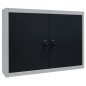 vidaXL Armadio a Parete Stile Industriale in Metallo Grigio Nero vidaXL Armadio a Parete Stile Industriale in Metallo Grigio Nero