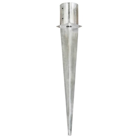 vidaXL Picchetti di Terra 6 pz Argento 12x91 cm in Acciaio Zincato