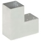 vidaXL Connettori per Pali a Forma di L 4 pz Metallo Zincato 91x91 mm vidaXL Connettori per Pali a Forma di L 4 pz Metallo Zincato 91x91 mm