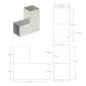 vidaXL Connettori per Pali a Forma di L 4 pz Metallo Zincato 91x91 mm vidaXL Connettori per Pali a Forma di L 4 pz Metallo Zincato 91x91 mm