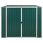 vidaXL Capanno da Giardino Verde 195x198x159 cm in Acciaio Zincato
