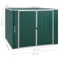 vidaXL Capanno da Giardino Verde 195x198x159 cm in Acciaio Zincato
