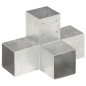 vidaXL Connettori per Pali a Forma di X 4 pz in Metallo Zincato 91x91 mm vidaXL Connettori per Pali a Forma di X 4 pz in Metallo Zincato 91x91 mm