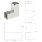 vidaXL Connettore per Pali a Forma di L in Metallo Zincato 71x71 mm vidaXL Connettore per Pali a Forma di L in Metallo Zincato 71x71 mm