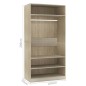 vidaXL Armadio Rovere Sonoma 100x50x200 cm in Legno Multistrato vidaXL Armadio Rovere Sonoma 100x50x200 cm in Legno Multistrato