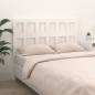 Testiera per Letto Bianca 125,5x4x100 cm Legno Massello di Pino