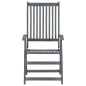 vidaXL Set da Pranzo da Giardino 7 pz Legno Massello di Acacia Grigio vidaXL Set da Pranzo da Giardino 7 pz Legno Massello di Acacia Grigio